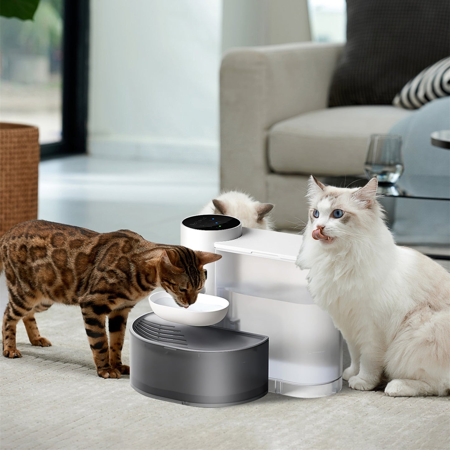 3L Smart Pet Water Fountain – Automatic Self-Refill, Touch Control
