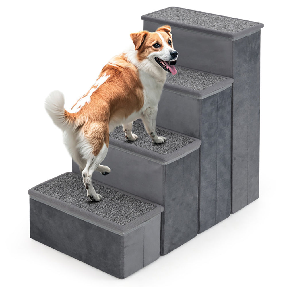 Step Foldable Dog Stairs – Non-Slip Adjustable Ramp