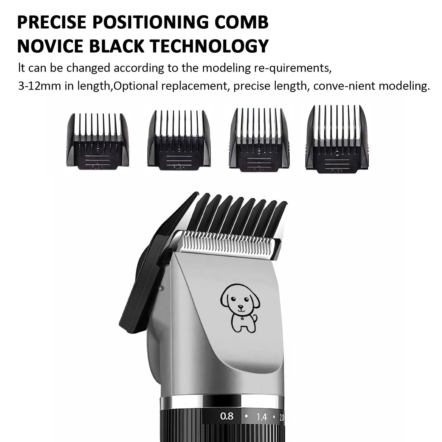 Cordless Electric Pet Grooming Kit – Hair Clipper & Trimmer for Dogs & Cats