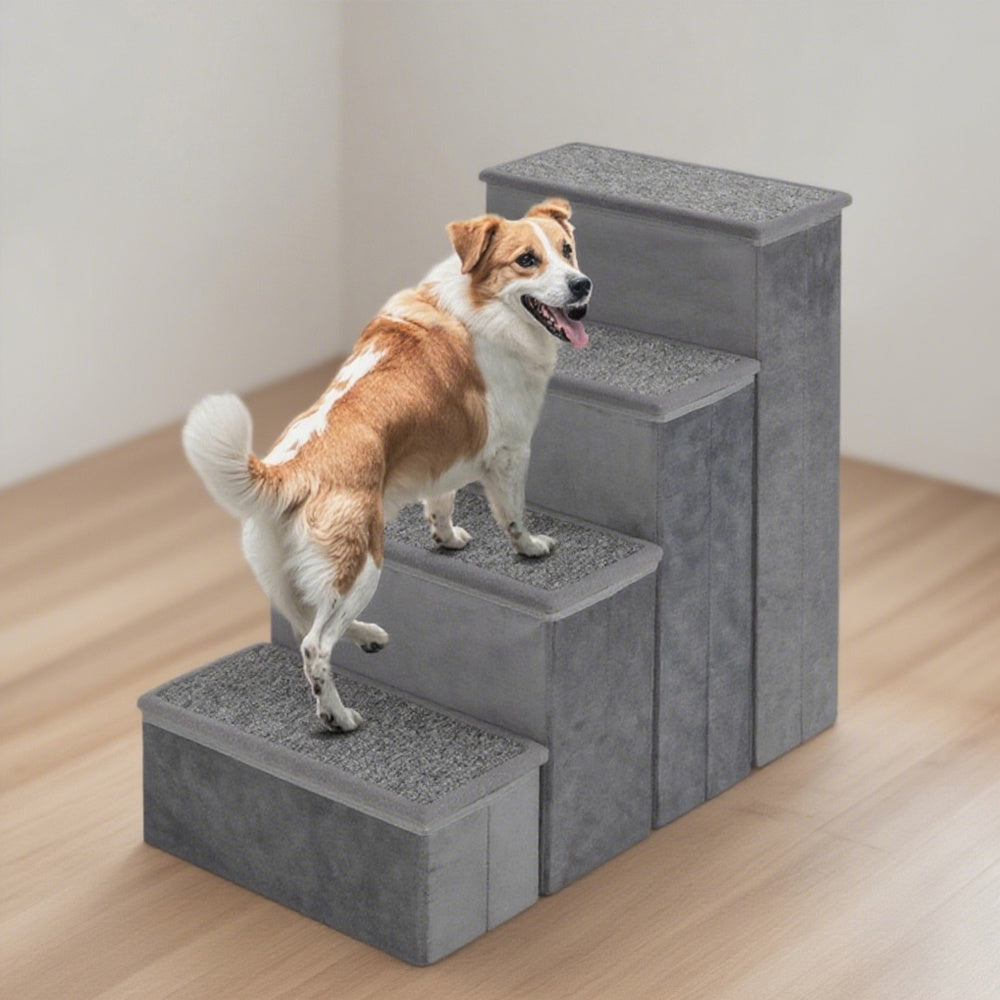 Step Foldable Dog Stairs – Non-Slip Adjustable Ramp