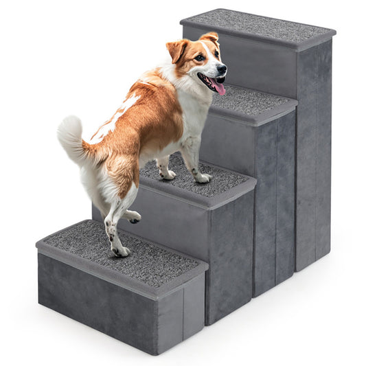 Step Foldable Dog Stairs – Non-Slip Adjustable Ramp